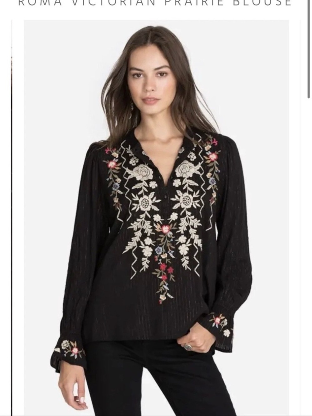 Johnny was beautiful Roma Victorian blouse size s